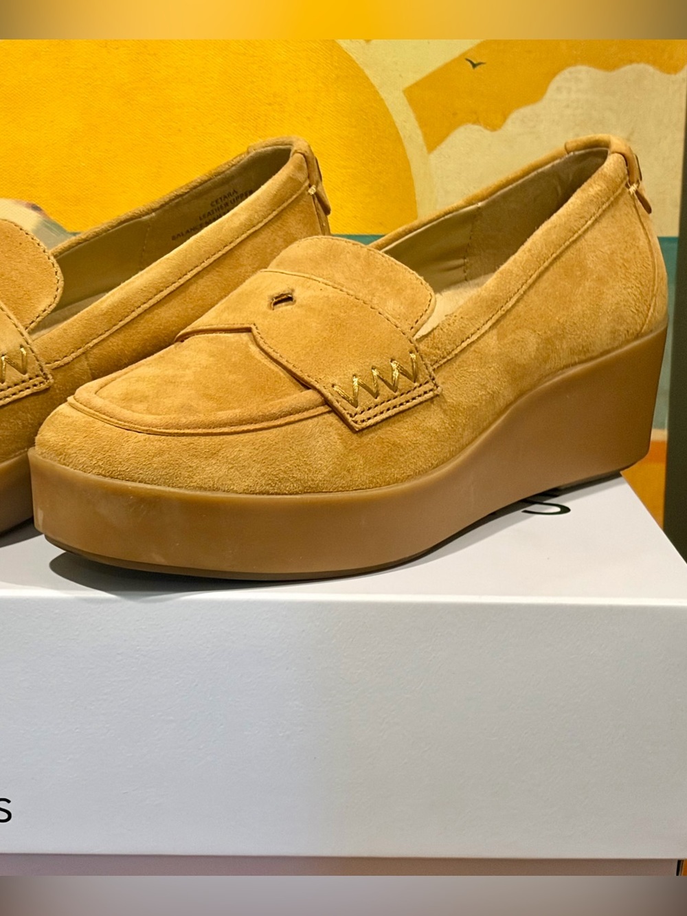 AEROSOLES Suede Platform Loafers